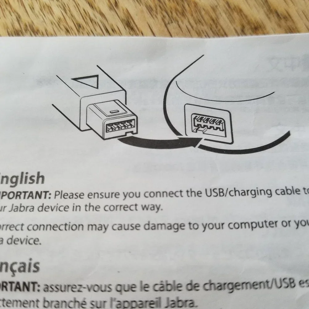 JABRA Charging Bundle (USB Cable Charging Cable and Wall Charger)